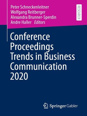 cover image of Conference Proceedings Trends in Business Communication 2020